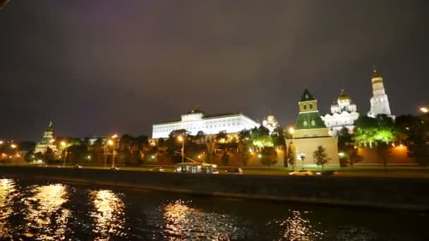 Kreml v noci — Stock video