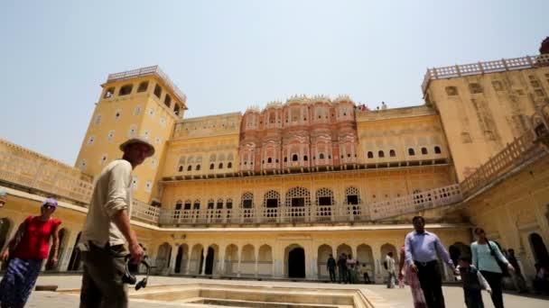 Hawa Mahal, Palace i vindar. — Stockvideo