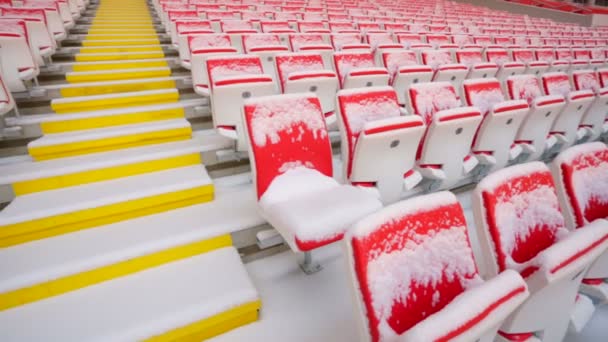 体育场上的红色座椅 — 图库视频影像