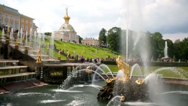 Σαμψών κρήνη στο Peterhof — Αρχείο Βίντεο