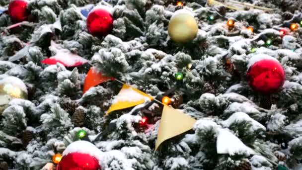 Kerstboom in moskoe — Stockvideo