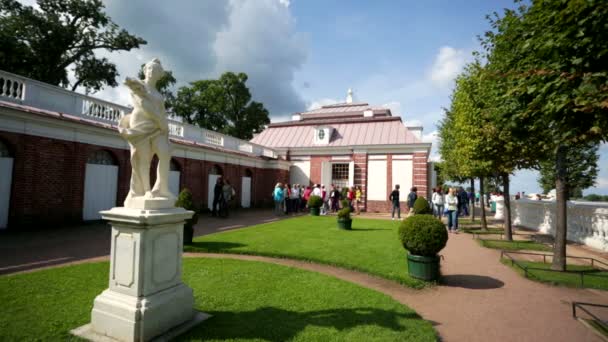 Fountains and gardens at Peterhof — Stock Video