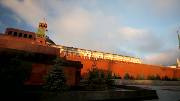 Kremlin wall and mausoleum — Stock Video