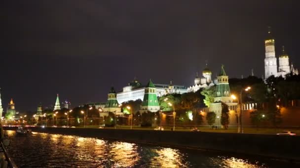 Kreml w nocy — Wideo stockowe