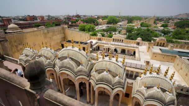 Vista desde el Hawa Mahal . — Vídeo de stock