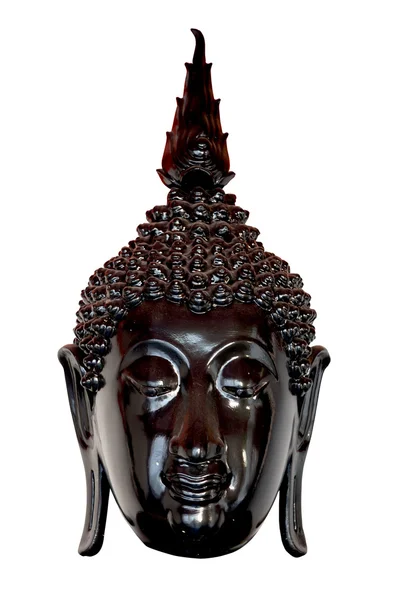 Schwarze Buddha-Kopf-Statue — Stockfoto
