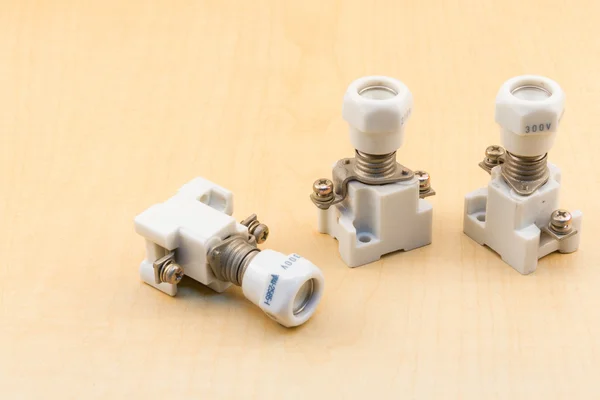 Industriële keramische Fuse en Socket — Stockfoto