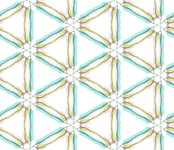 Impresión geográfica. Patrón sin costuras. Acuarela geométrica —  Fotos de Stock