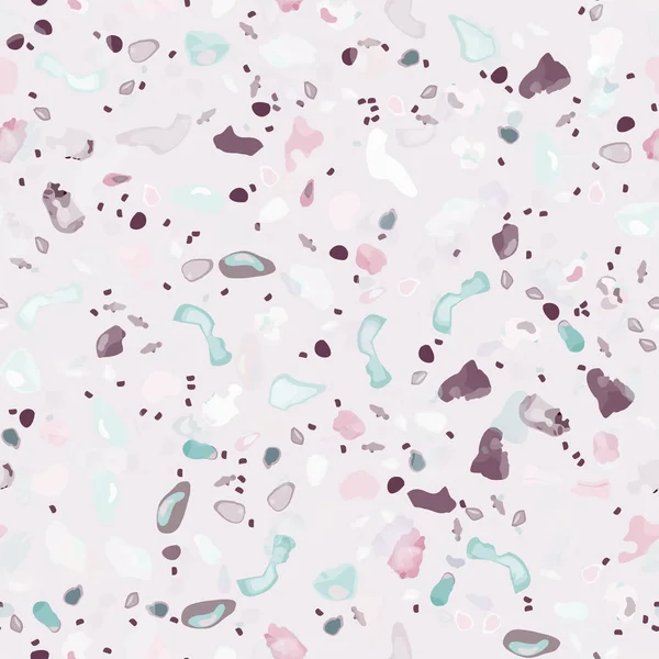 Terrazzo Texture Vector. Nahtloses Bodenmuster — Stockvektor