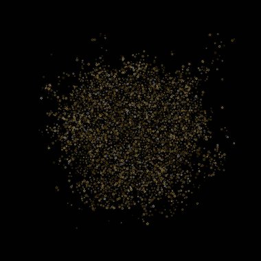 Altın Parıldayan Yıldızlar. Lüks Parlak Konfeti.