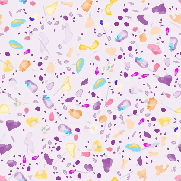 Terrazzo Texture Vector. Golv Sömlösa mönster — Stock vektor