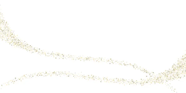 Gold Glitter Stars. Confetti brillante de lujo. — Vector de stock