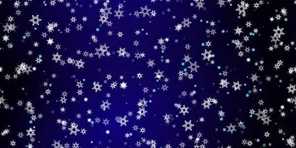 Caída de copos de nieve patrón sin costuras volando nieve — Archivo Imágenes Vectoriales