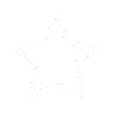 Altın Parıldayan Yıldızlar. Lüks Parlak Konfeti.