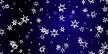 Düşen kar taneleri pürüzsüz uçuşan kar desenleri