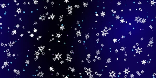 Fallende Schneeflocken nahtloses Muster fliegender Schnee — Stockvektor