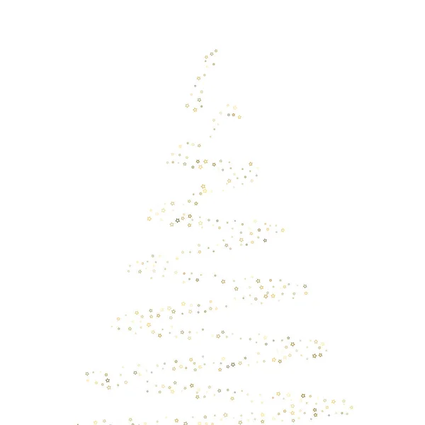 Gouden Glitter Sterren. Luxe Glanzende Confetti. — Stockvector