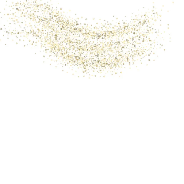 Gold Glitter Stars. Confetti brillante de lujo. — Vector de stock