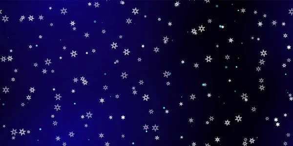Fallande snöflingor sömlöst mönster flygande snö — Stock vektor