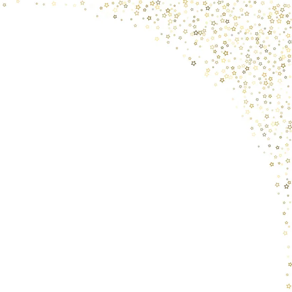 Gold Glitter Stars. Confetti brillante de lujo. — Vector de stock