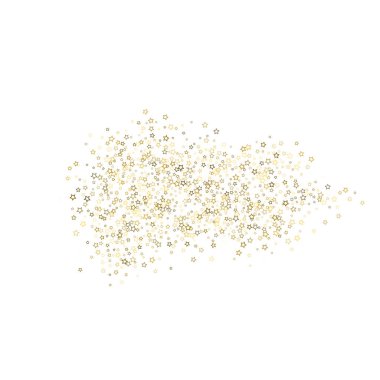 Altın Parıldayan Yıldızlar. Lüks Parlak Konfeti.