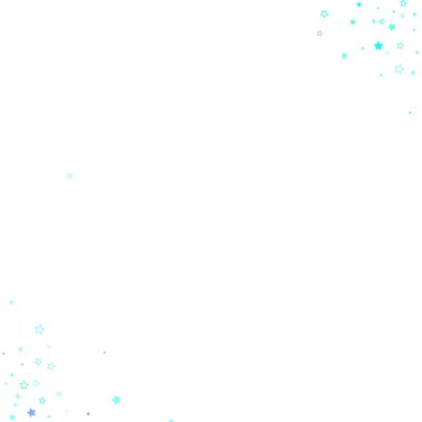 Mavi, turkuaz, turkuaz parıltılı yıldız konfetisi