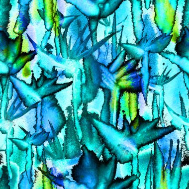 Tropikal orman egzotik çiçek desenleri parlak, pürüzsüz desenler sonsuz tekrarlar.