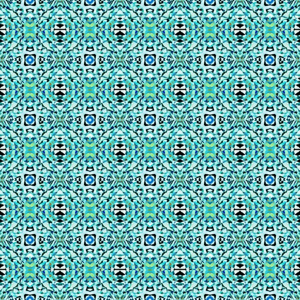 Geo tekstury Arabesque. Teal, Green, miętowa tkana. — Zdjęcie stockowe