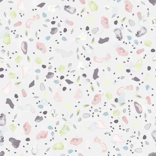 Terrazzo Texture Vector. Pavimentazione modello senza soluzione di continuità — Vettoriale Stock