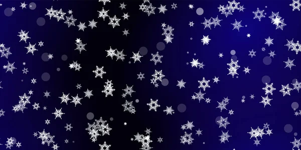 Falling Snowflakes seamless pattern flying snow — Stock Vector