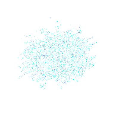 Mavi, turkuaz, turkuaz parıltılı yıldız konfetisi