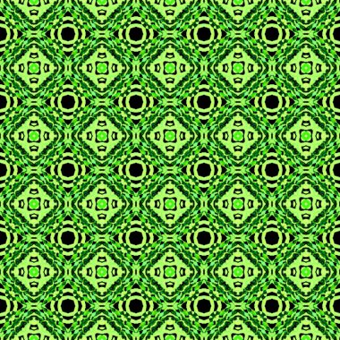 Sembol Geometrik Arabesk. Teal, Yeşil, Nane 