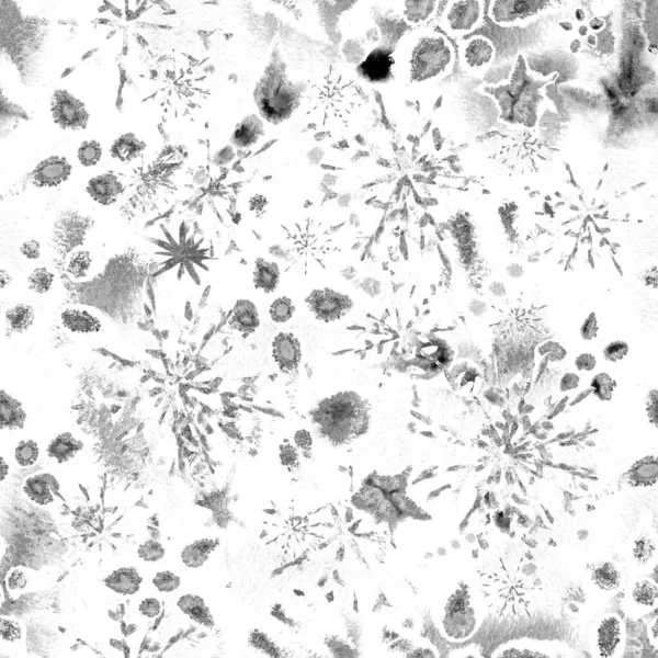 Negro blanco monocromo copos de nieve repetición sin fin — Foto de Stock
