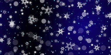 Düşen kar taneleri pürüzsüz uçuşan kar desenleri