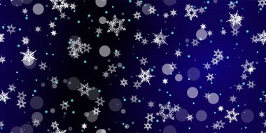 Düşen kar taneleri pürüzsüz uçuşan kar desenleri