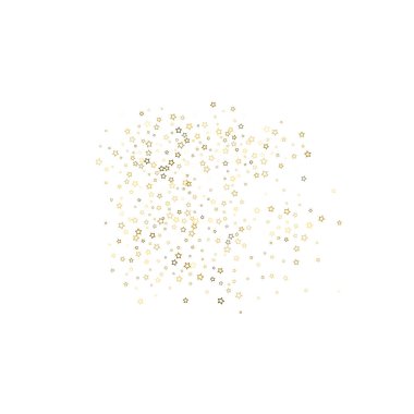 Altın Parıldayan Yıldızlar. Lüks Parlak Konfeti.