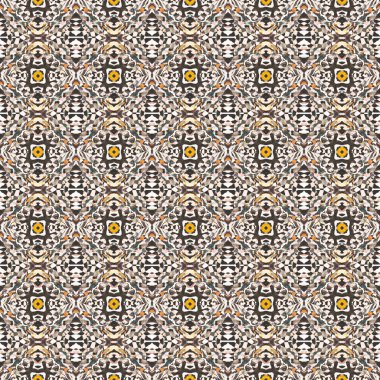 Geometrik Madalyon. Kahverengi, Ochra, Cepia 