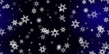 Düşen kar taneleri pürüzsüz uçuşan kar desenleri