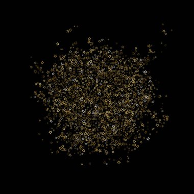 Altın Parıldayan Yıldızlar. Lüks Parlak Konfeti.