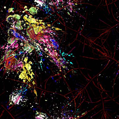 Tropik Yaprak. Kırmızı Modern Motif. Orman Yazdırma.