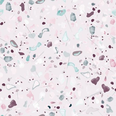 Terrazzo Doku Vektörü. Döşemesiz Desen