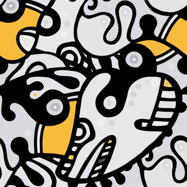 Çocukça Yazdırma. - Sanat. Moda tarzı. Çılgın Vektör