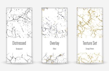 Kederli Grunge dokusu seti. Çizilmiş Çamur Yazdırma.