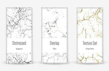 Kederli Grunge dokusu seti. Çizilmiş Çamur Yazdırma.