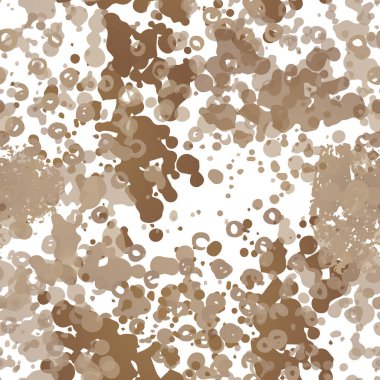 Lekesiz desen. Moda Konsepti. İmdat baskısı. Ochra, Sepia Illustration. Graffiti Yüzey Tekstili. Mürekkep lekeleri. Sprey boya. Splash Blots. Sanatsal Yaratıcı Vektör Arkaplanı.