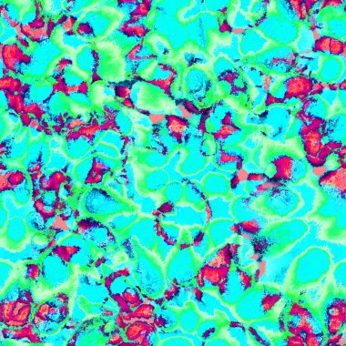 Suluboya el boyası kusursuz desen. Benekler, noktalar ve yırtık kenarlarla karıştırılmış illüstrasyon. Modern soyut arka plan. Tekstil, yüzey, moda, mayo tasarımı için sonu gelmeyen gerçeküstü desen.