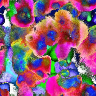 Gerçeküstü Düzen. Suluboya El Boyalı. Boyalı Kravat Boyası, Batik. El çizimi, boya deseni süsü. Tekstil, Yüzey, Moda, Mayo, Çamaşır, Kumaş İçin Sanat Arkaplanı.