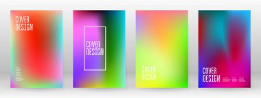 Pastel Soft. Gökkuşağı Gradyan Kümesi. Renk Arkaplanı. Pembe, yeşil, kırmızı, mavi, mor, sarı, bulanık ağ. Vektör Modern Banner. Soyut Parlak Duvar Kağıdı. Teknoloji kapağı. Mobil Şablon Tasarımı.