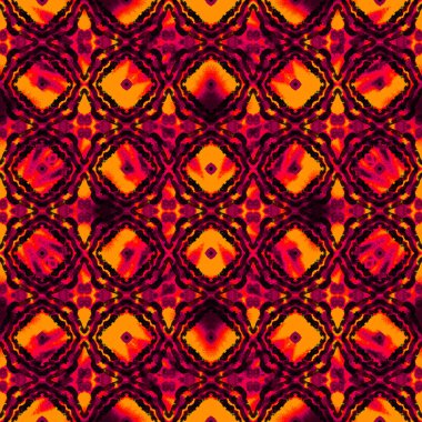 Geleneksel Grafik Doku. Turuncu, Kırmızı, Pembe Bez. Akdeniz, Majolica Surface. Azulejo, Portekiz Kusursuz Düzen. Antika Tasarım. Grafiksel Ev Dekorasyonu.