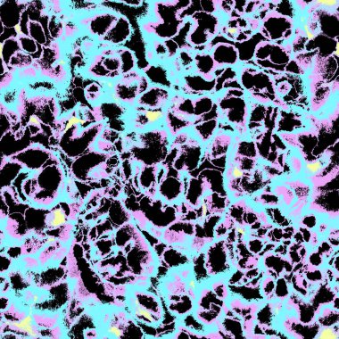 Suluboya el boyası kusursuz desen. Benekler, noktalar ve yırtık kenarlarla karıştırılmış illüstrasyon. Modern soyut arka plan. Tekstil, yüzey, moda, mayo tasarımı için sonu gelmeyen gerçeküstü desen.